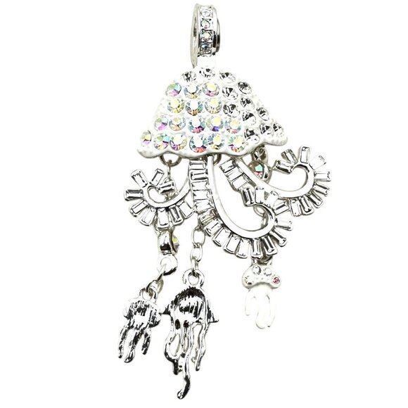 Kirks Folly Womens Crystal Magnetic Enhancer Pendant Jelly Fish - Picture 1 of 3